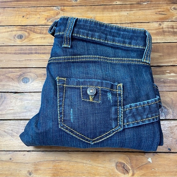 VINTAGE Fornarina denim overalls blue medium/low rise skinny/straight leg medium - Picture 4 of 16